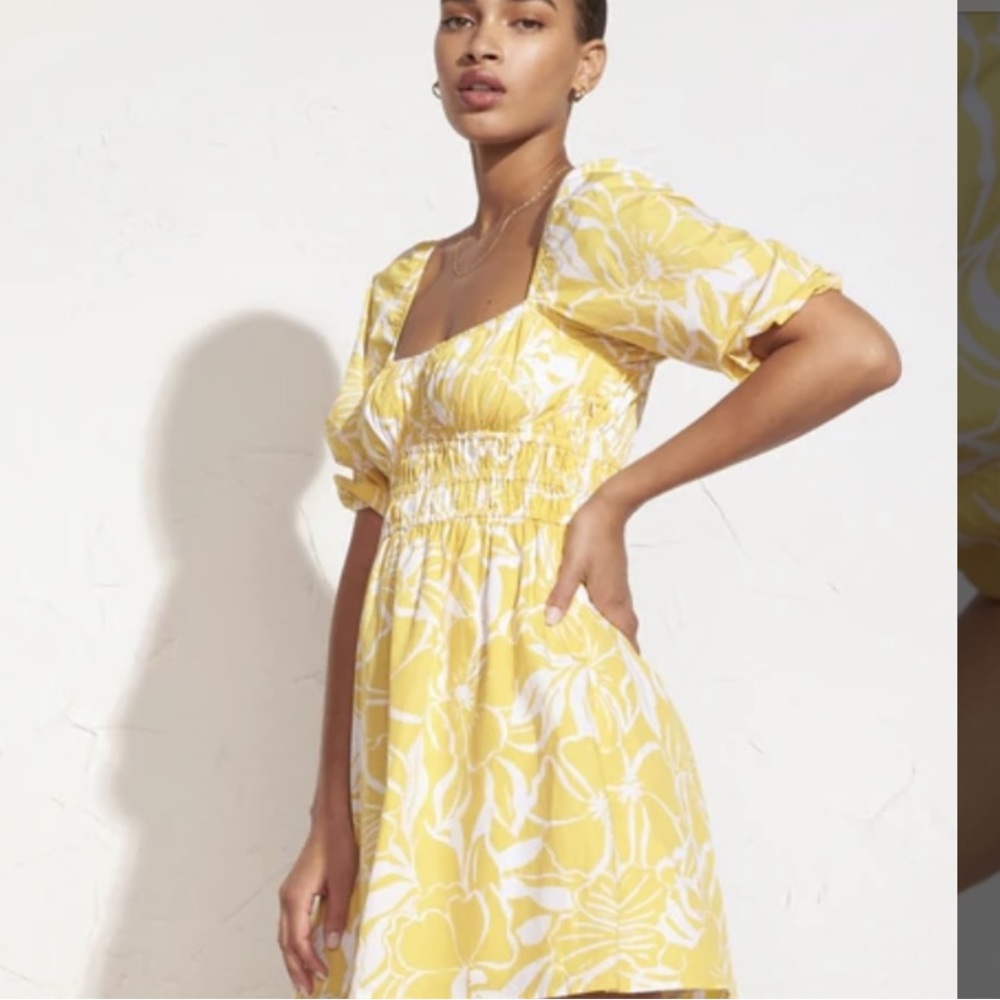 Faithfull the Brand Marinelli mini dress in marigold